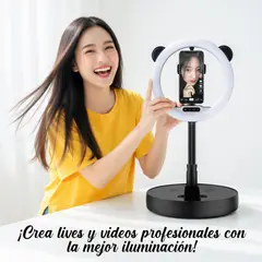 MOVI - ARO DE LUZ PORTÁTIL G2 DISEÑO PANDA