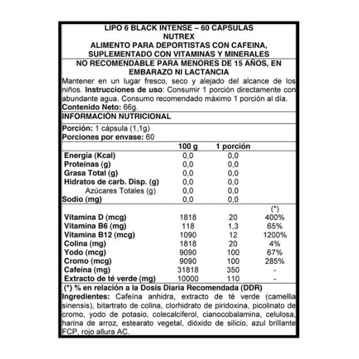 NUTREX RESEARCH - Lipo 6 Black Intense UC – Nutrex