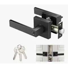 GENERICO - Cerradura Herrajes Cuadrada Puerta Recamara O Principal