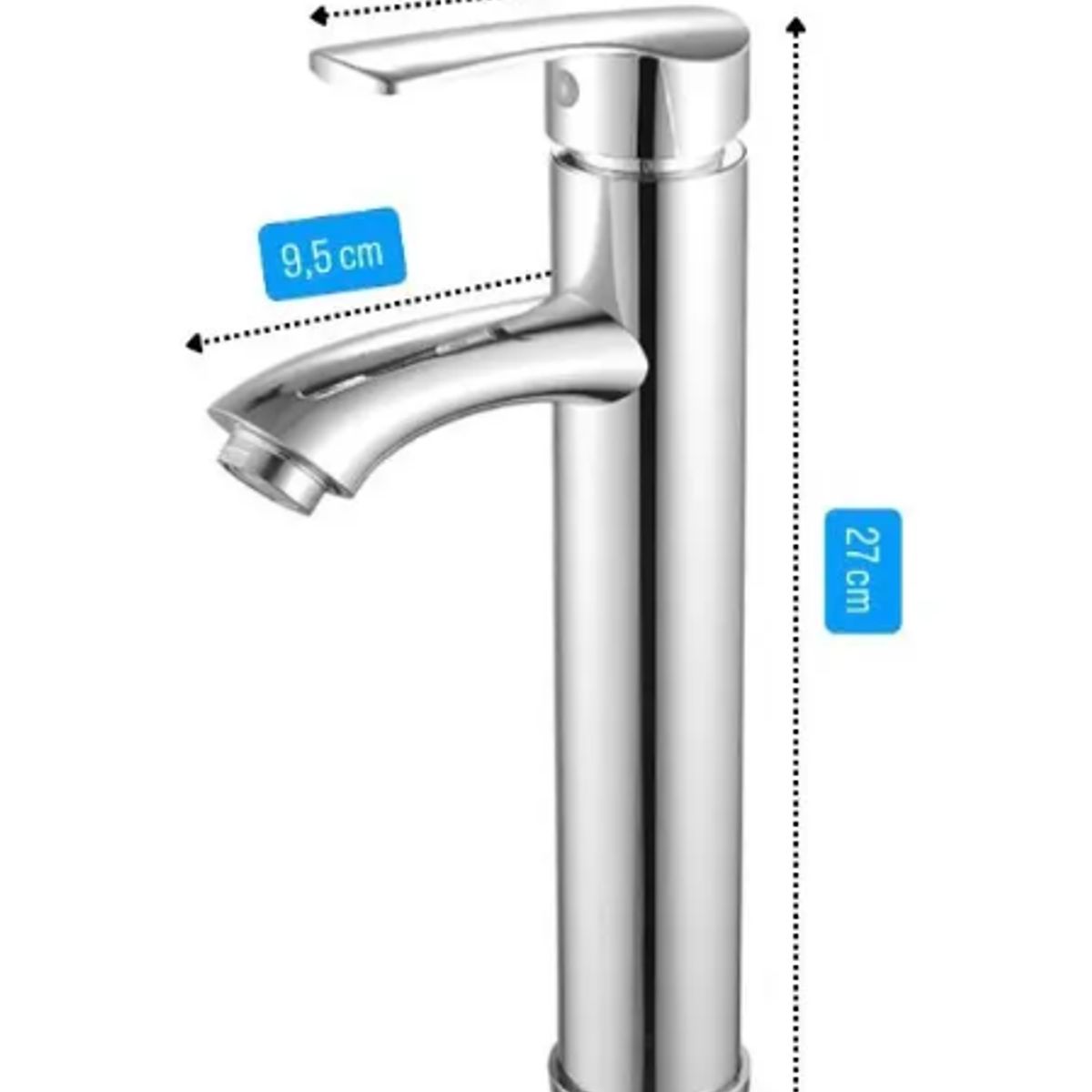 GENERICO - Llave Grifo Monomando De Baño Acero Inoxidable27cm Lavamanos