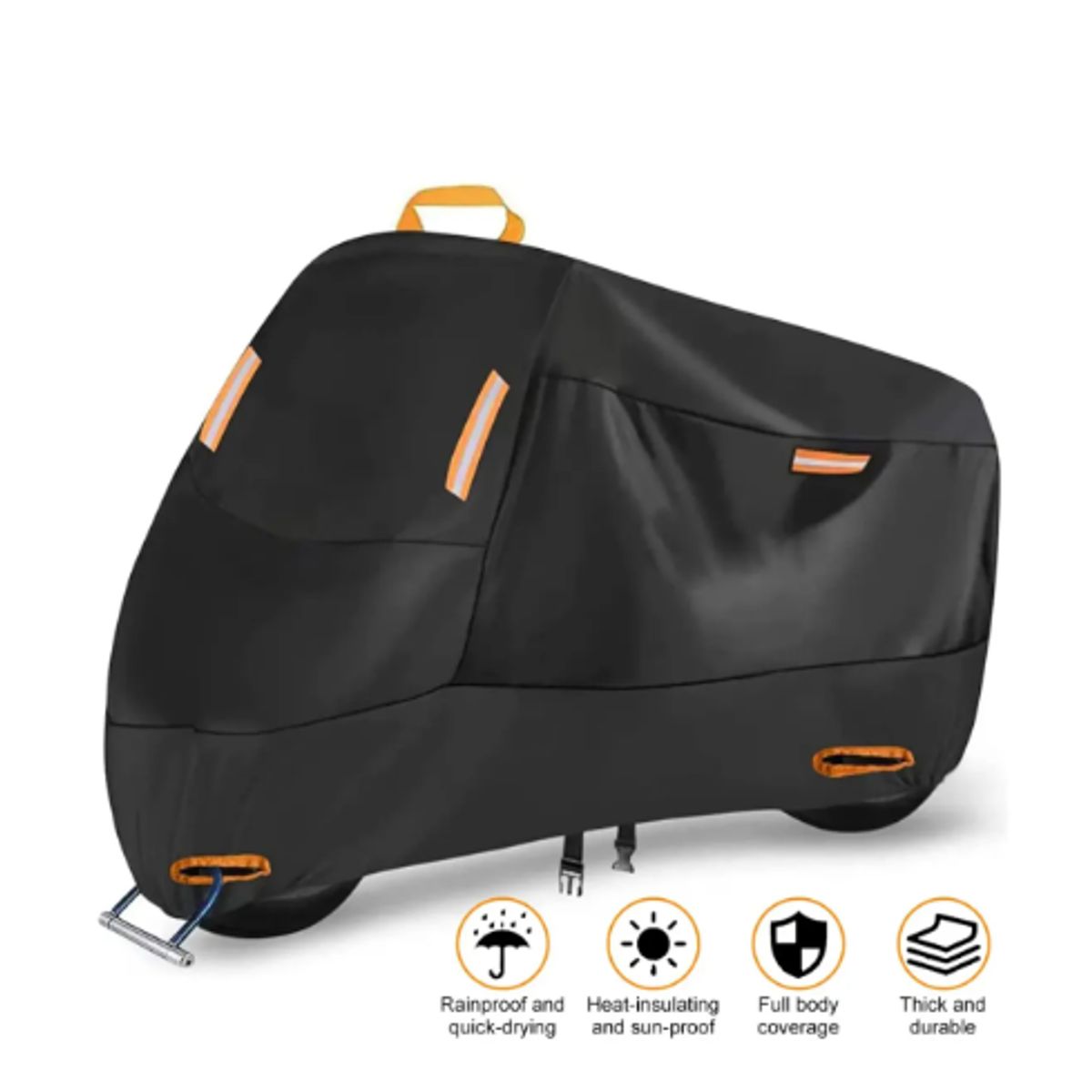 GENERICO - Funda Impermeable 100% Protector Cubre Motos Bicicletas Xxl