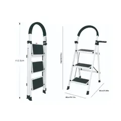 GENERICO - Escalera De Tijera Plegable Escala 3 Peldaños Antideslizante