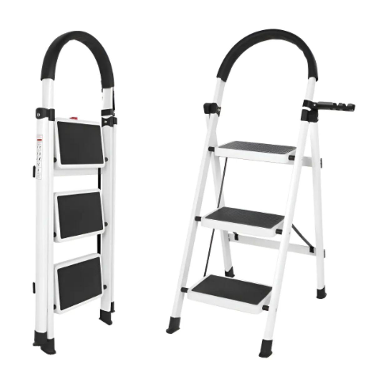 GENERICO - Escalera De Tijera Plegable Escala 3 Peldaños Antideslizante