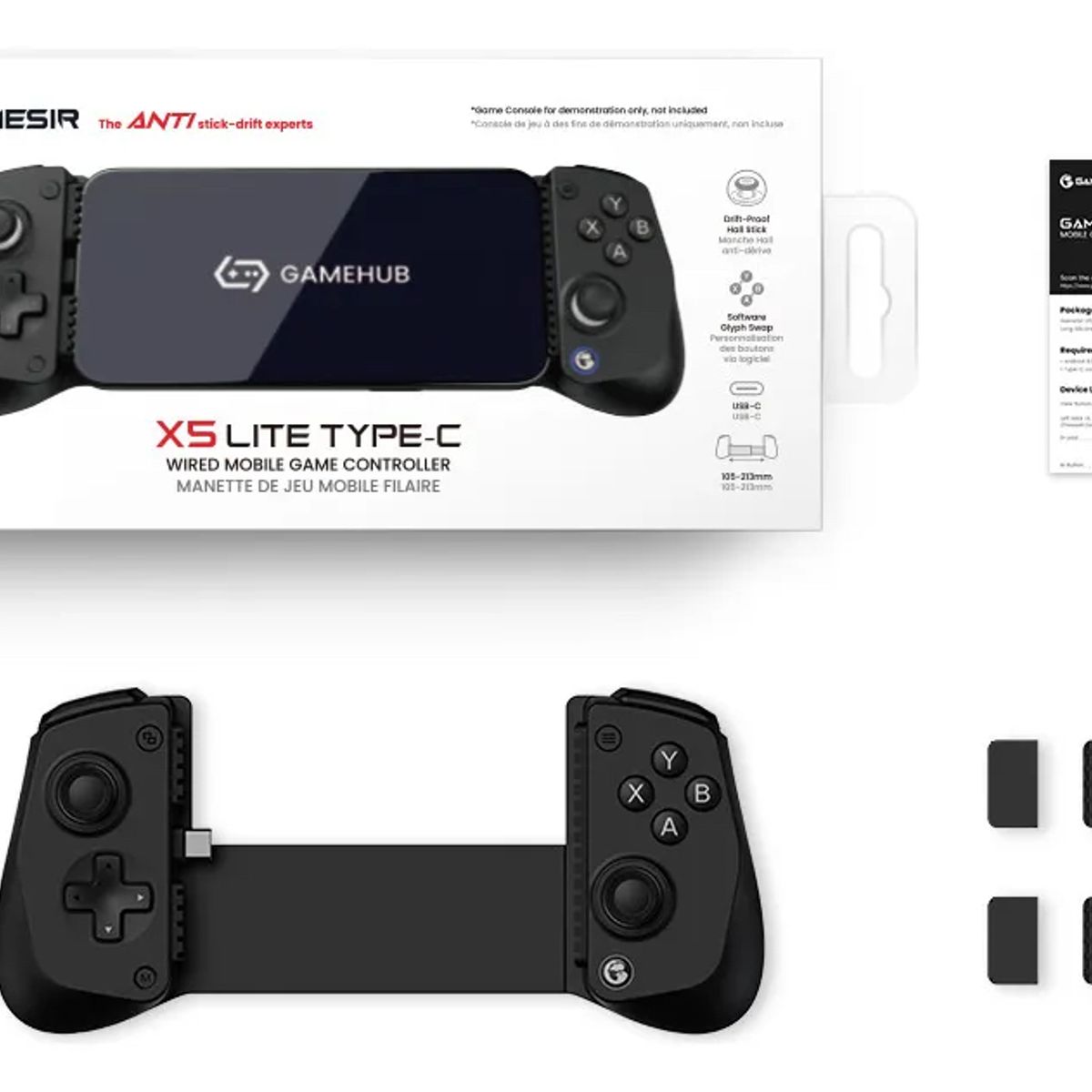 GAMESIR - Mando GameSir X5 Lite para iPhone 1516, Android y iPad Mini. Sticks de Efecto Hall Sin Drift.Tipe-C