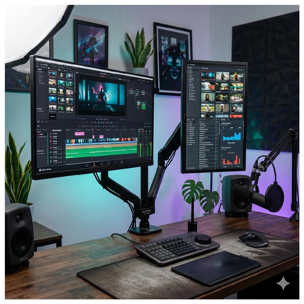 MALIK - Soporte para 2 Monitores HDL-T022 14 a 32 Pulgadas