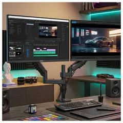 MALIK - Soporte Doble Monitor NB-H180 17-35 Ergonómico