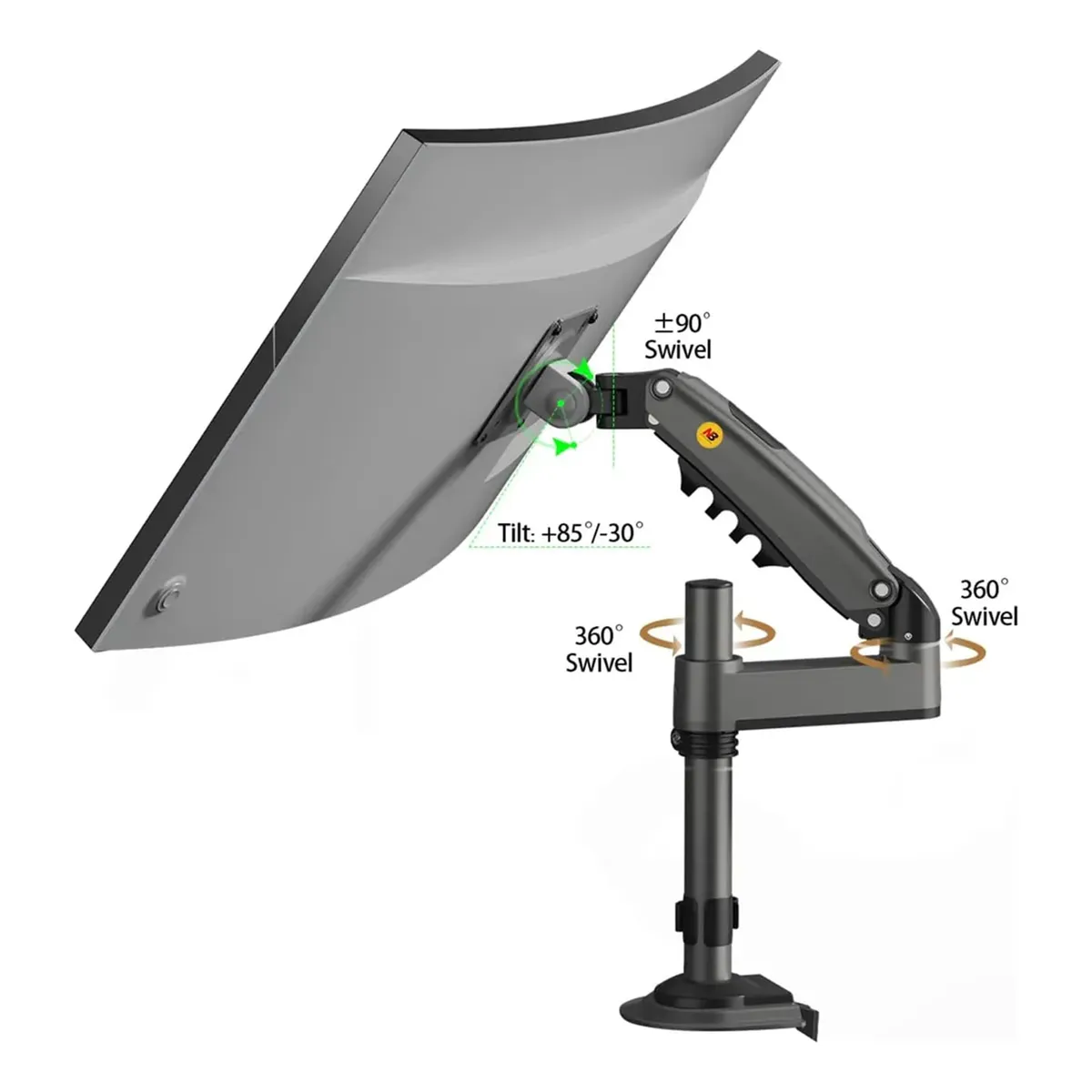 MALIK - Soporte de Mesa Monitor 17-32 NB-H100 Ergonómico