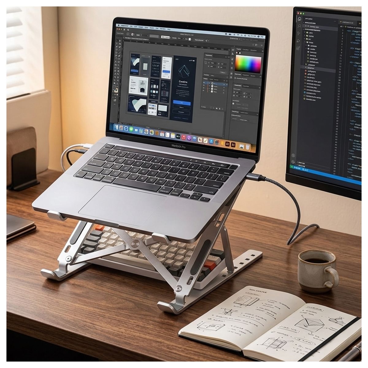 MALIK - Base para Laptop P1 Soporte Ventilado Ajustable
