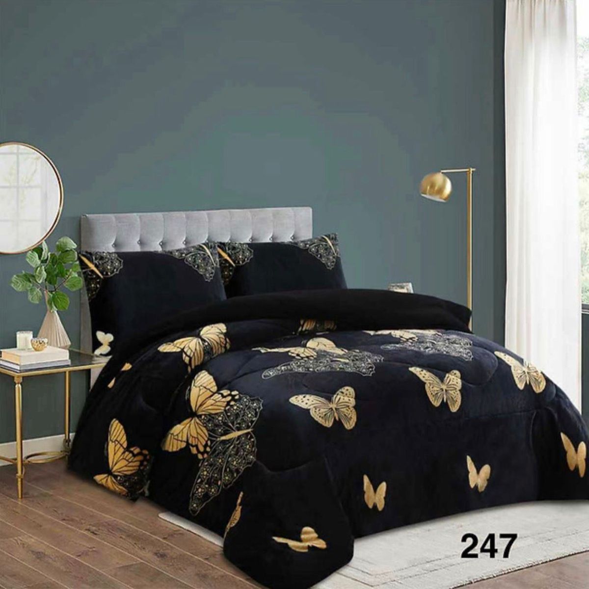 GENERICO - Cubrecama de Invierno Plush con Chiporro 2 Plazas Negro 247