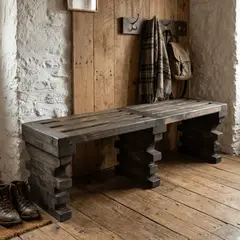 NSCOMPANY - Banca De Madera Reciclada Casprini 120 Cm