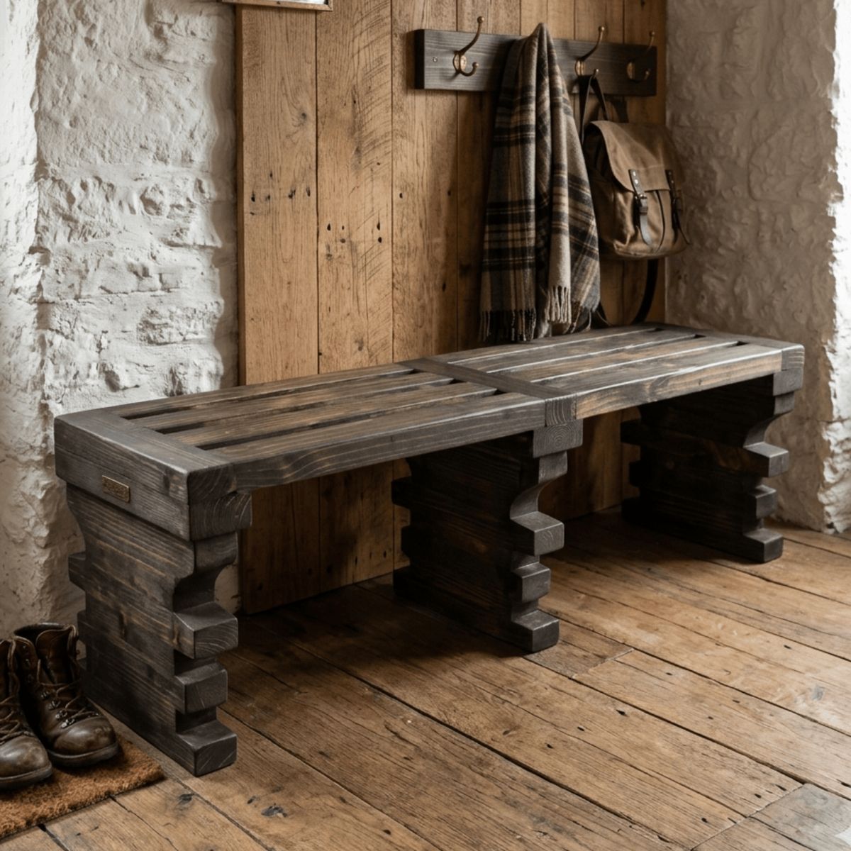 NSCOMPANY - Banca De Madera Reciclada Casprini 120 Cm
