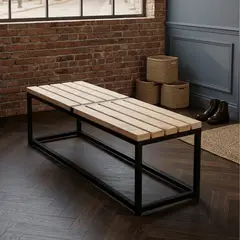 NSCOMPANY - Banca De Madera Y Metal Sevilla – 120 Cm