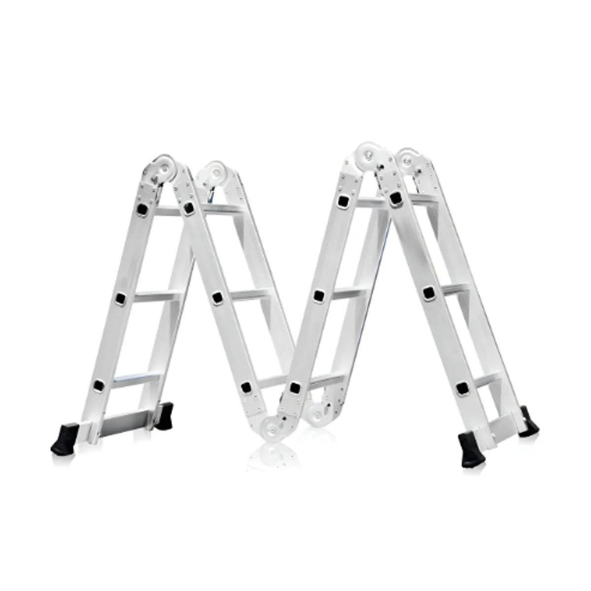 GENERICO - Escalera Multifuncional 12 Peldaños 4x3 Plegable