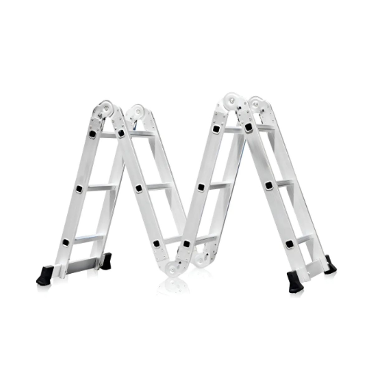 GENERICO - Escalera Multifuncional 12 Peldaños 4x3 Plegable