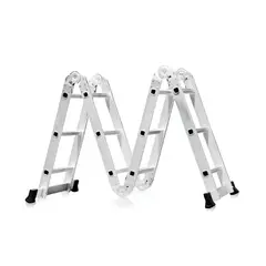 GENERICO - Escalera Multifuncional 12 Peldaños 4x3 Plegable
