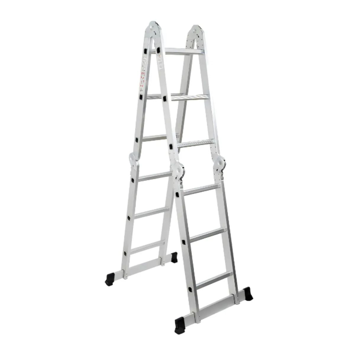 Escalera De Aluminio Plegable Multifuncion Articulada 4x3 Color Plateado, marca GENERICO - Foto Principal