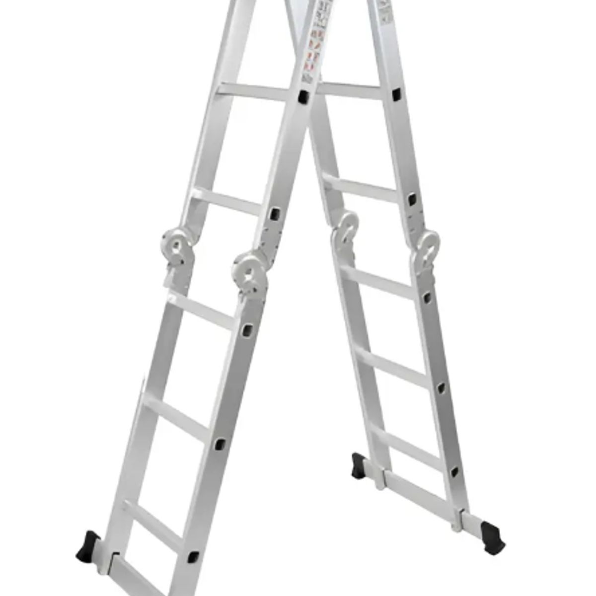Escalera De Aluminio Plegable Multifuncion Articulada 4x3 Color Plateado, marca GENERICO - Foto 2