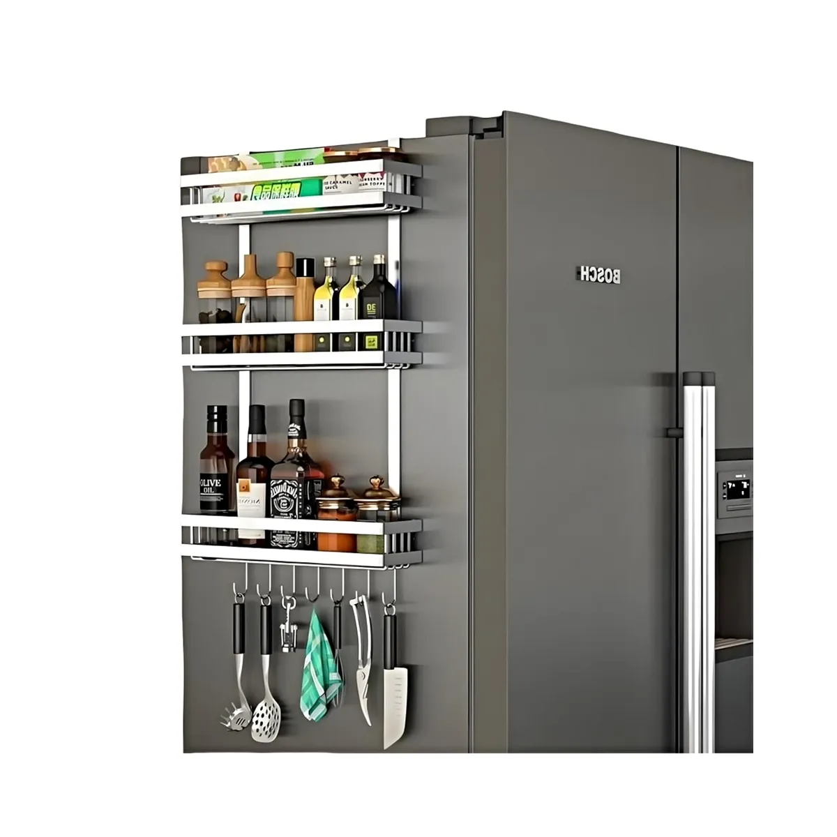 GENERICO - ORGANIZADOR DE COCINA MULTIFUNCIONAL PARA REFRIGERADOR O MUEBLES