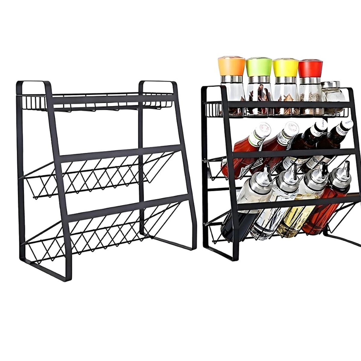 GENERICO - ESTANTE ORGANIZADOR COCINA 3 NIVELES METALICO MULTIUSO