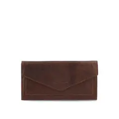 HUSH PUPPIES - Billetera Cuero Mujer Vn Grady Flap Café
