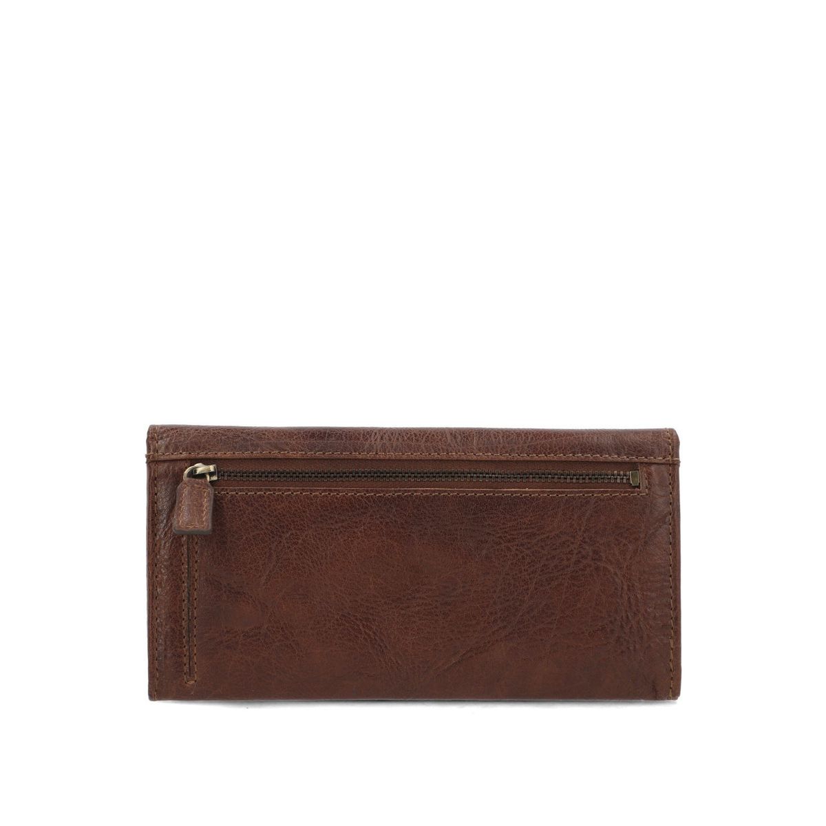 HUSH PUPPIES - Billetera Cuero Mujer Vn Grady Flap Café HUSH PUPPIES