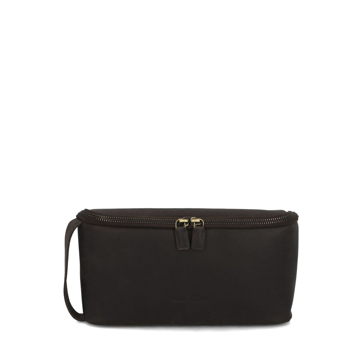 HUSH PUPPIES - Necessaire Cuero Toiletry Bag Café HUSH PUPPIES