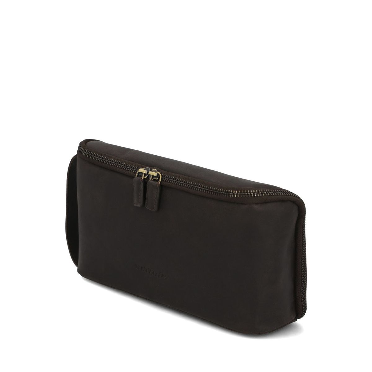 HUSH PUPPIES - Necessaire Cuero Toiletry Bag Café HUSH PUPPIES
