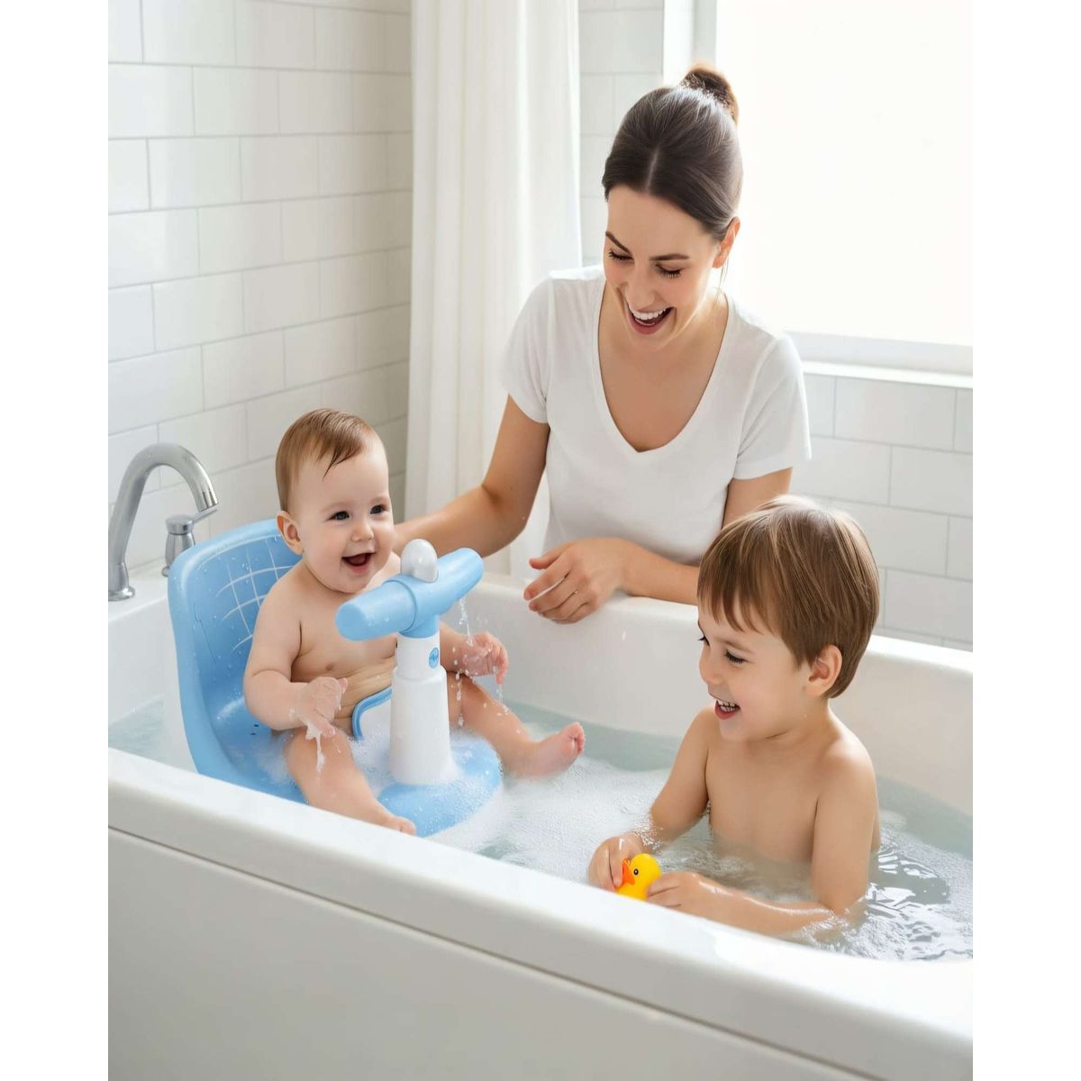 GENERICO - Asiento De Baño Seguridad Para tu Bebé Con Sonidos color azul