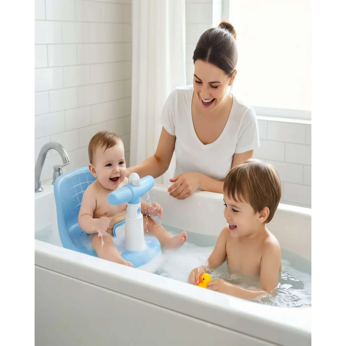 GENERICO - Asiento De Baño Seguridad Para tu Bebé Con Sonidos color azul