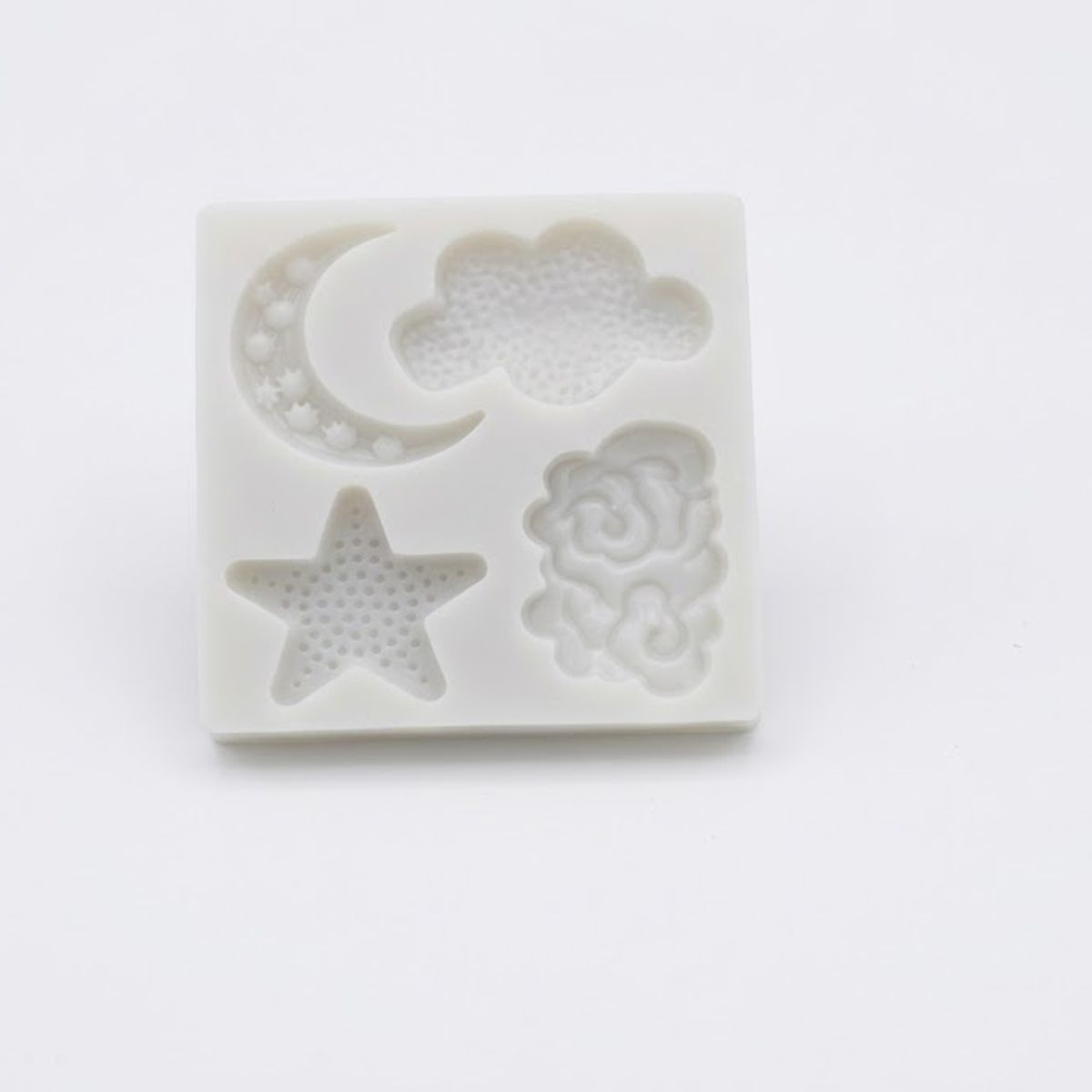 GENERICO - Molde De Silicon Luna Estrella Nubes Para Fondant Reposteria