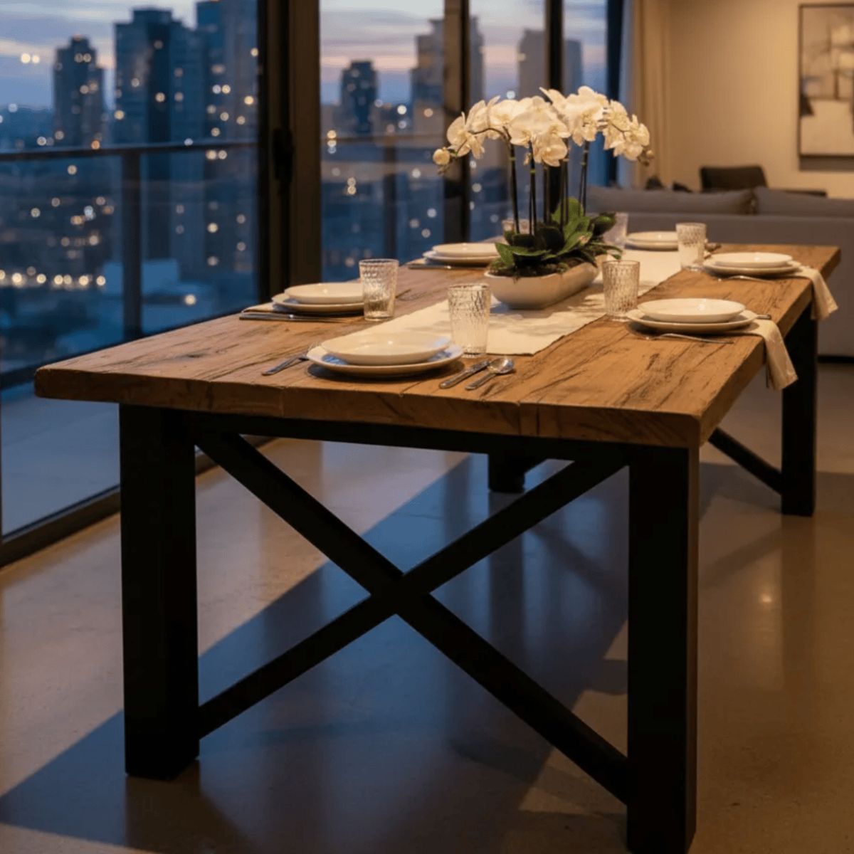 NSCOMPANY - Mesa De Comedor Aconcagua de roble 160x90