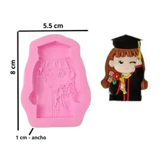 GENERICO - MOLDE DE SILICONA GRADUACIÓN NIÑA