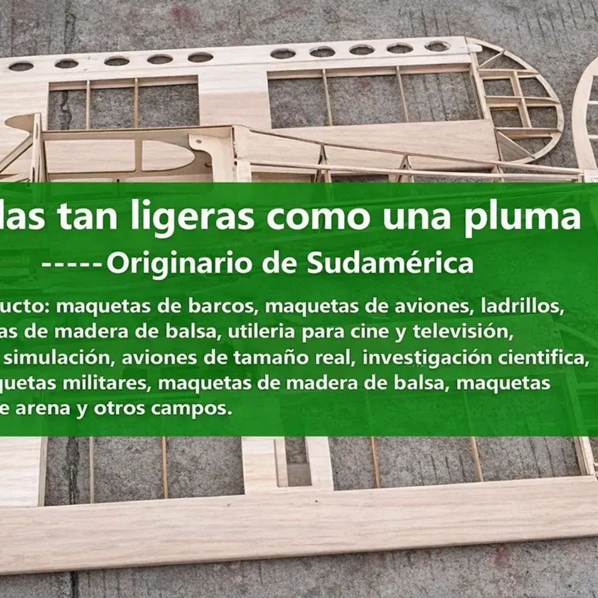 GENERICO - Madera De Balsa 1000 X 300 X 6 mm 1un