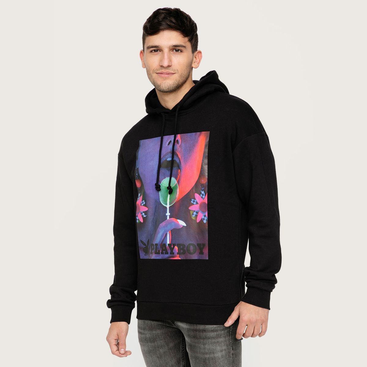 JACK&JONES - Poleron Licencia Playboy Jam Con Capucha