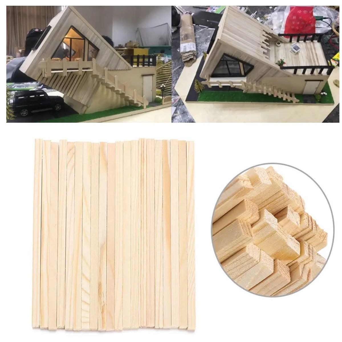 GENERICO - Madera De Balsa Palitos 150 X 10 X 10 Mm 10un
