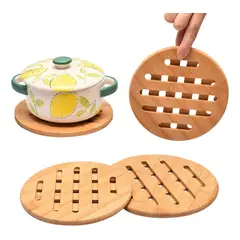 EINICIO - 2pcs Salvamanteles De Bambú Natural Para Cocina Resistente