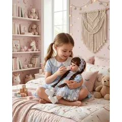 GENERICO - Muñeca Reborn Realista 55 cm 100% Silicona Suave + Accesorios