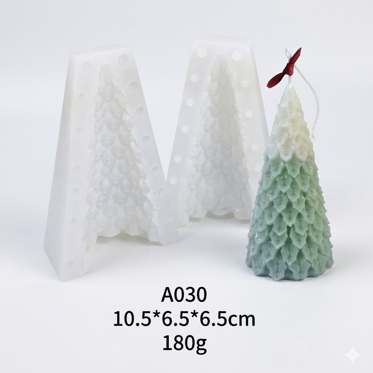 GENERICO - MOLDE DE SILICONA -ÁRBOL DE NAVIDAD-VELA