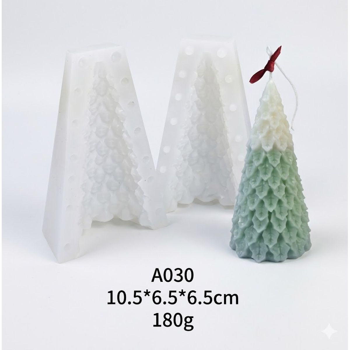 GENERICO - MOLDE DE SILICONA -ÁRBOL DE NAVIDAD-VELA