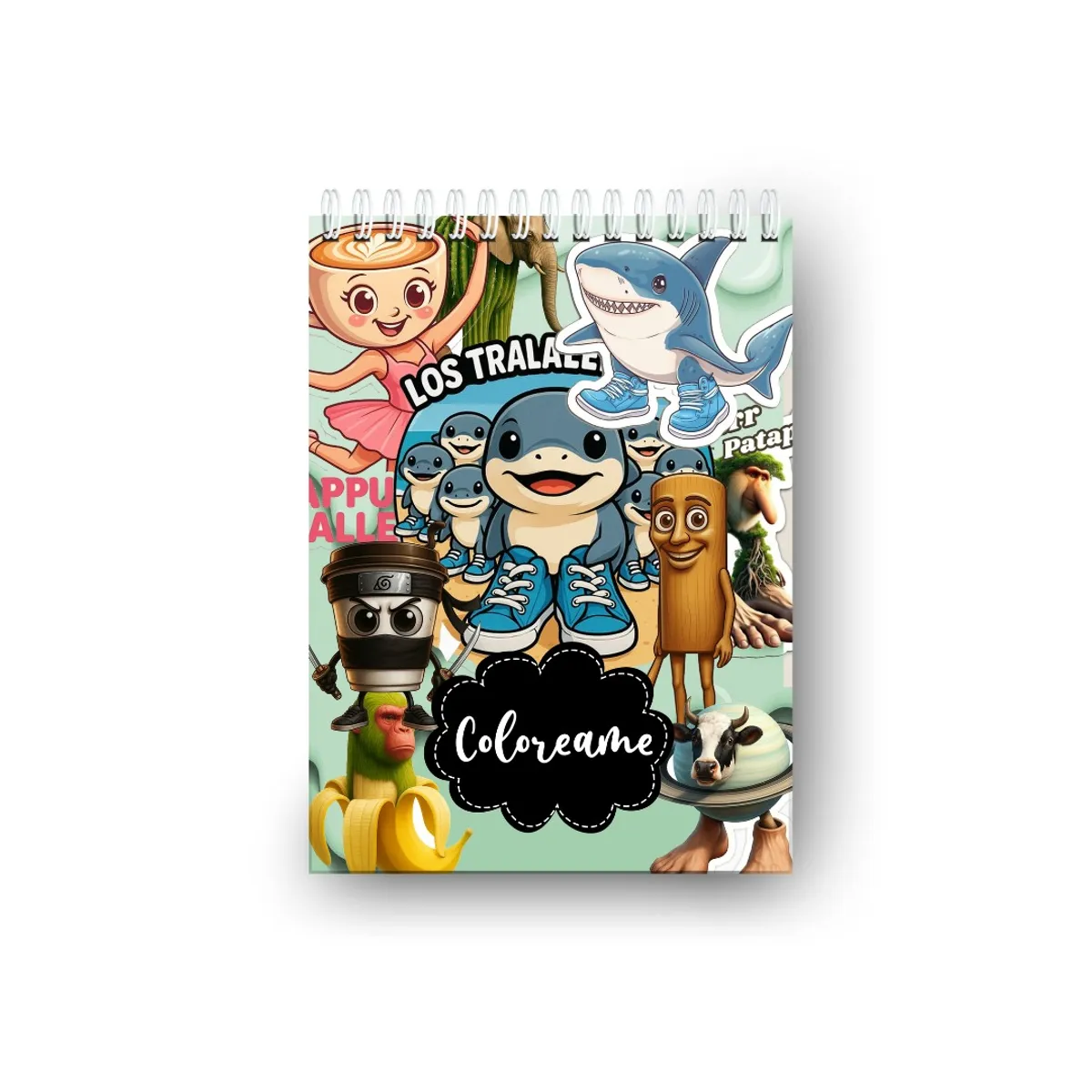 GENERICO - Libro Colorear Tendencia Brainrot 100 Paginas (18x25cm)