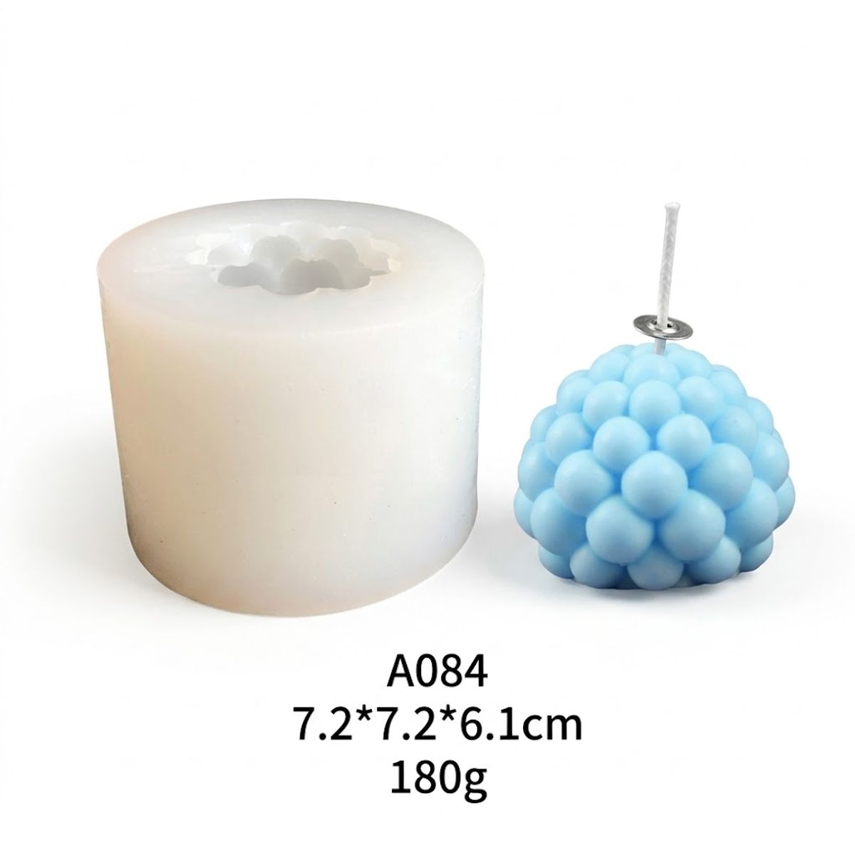 GENERICO - MOLDE DE SILICONA -CUBO DE RUBIK-VELA