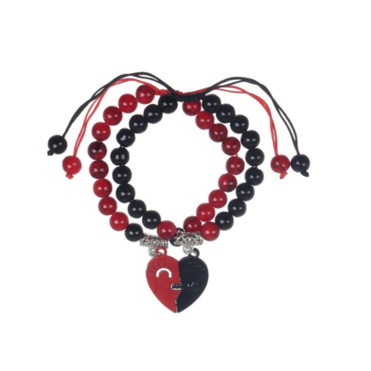 GENERICO - Set De Pulseras  Parejas Corazón