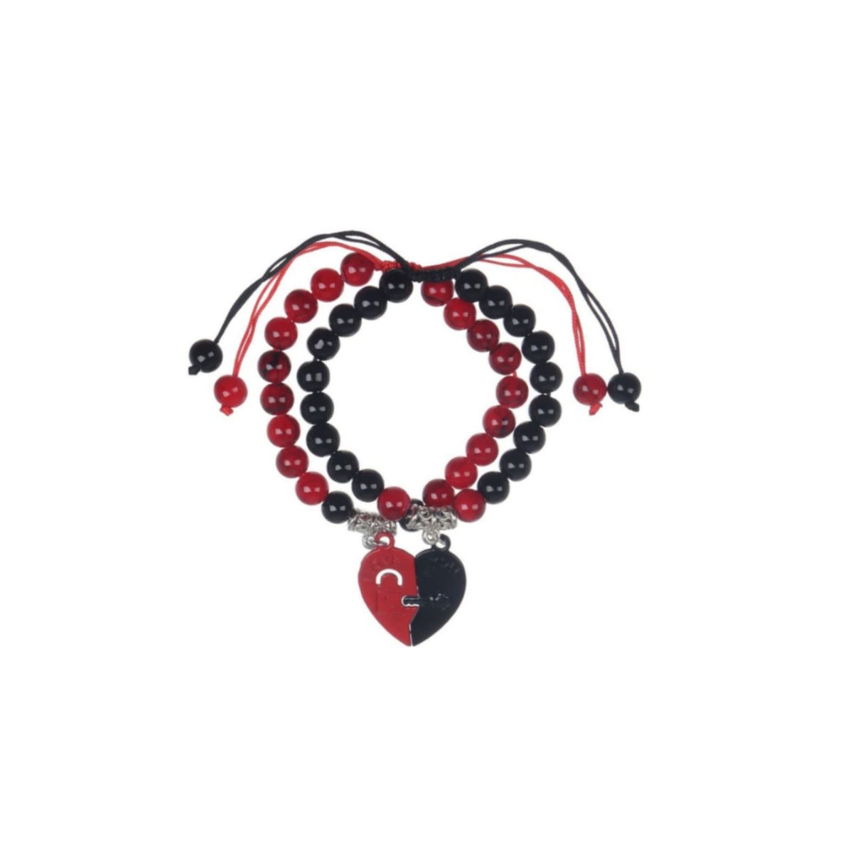 GENERICO - Set De Pulseras  Parejas Corazón