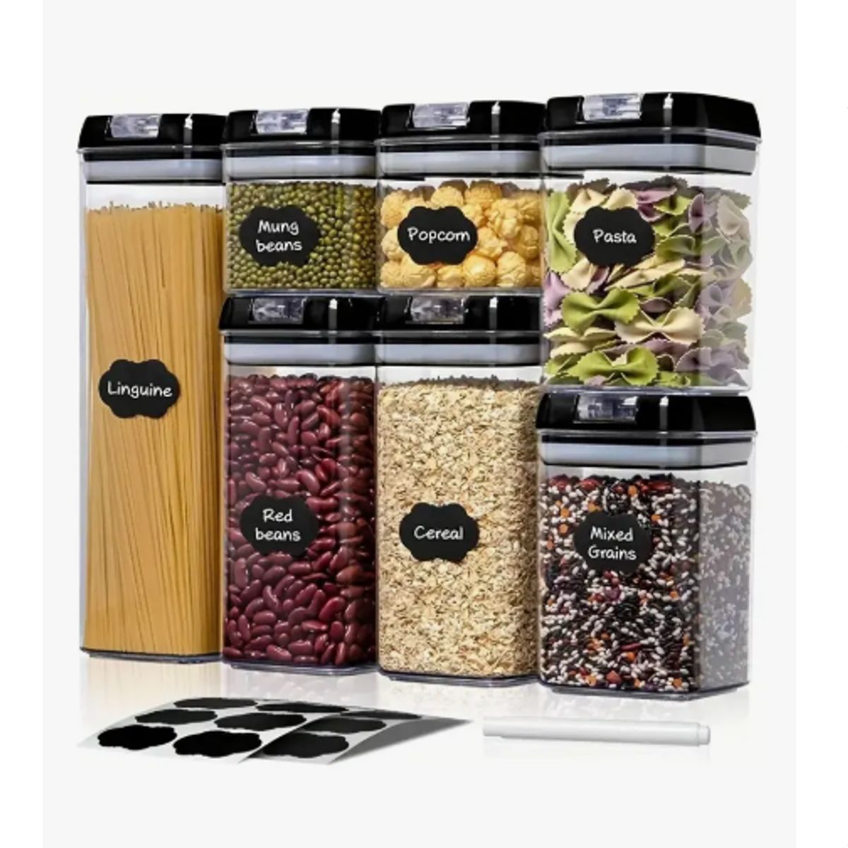 GENERICO - Set 7 Contenedores Hermeticos Alimentos Cocina Despensa