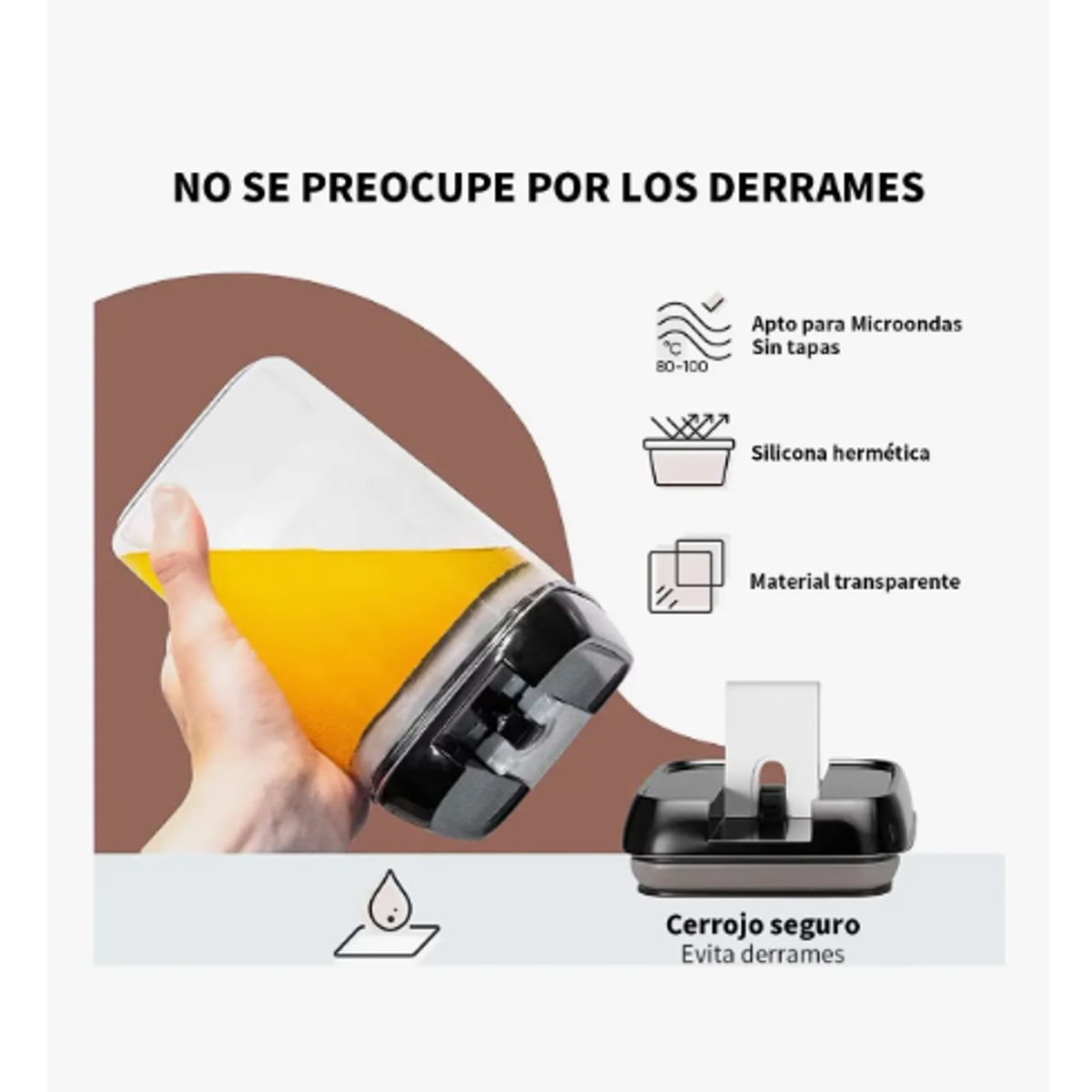GENERICO - Set 7 Contenedores Hermeticos Alimentos Cocina Despensa