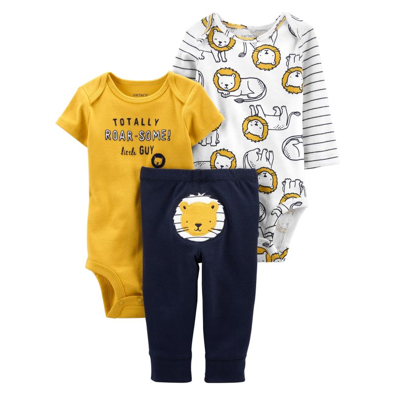 CARTER'S - Carter´s Conjunto 3 Piezas  Pantalón  Y 2 Bodies Bebe Niño
