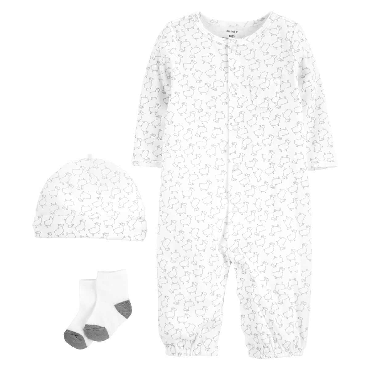 CARTER'S - Carter´s Conjunto 3 Piezas Pijama Algodón, Calcetines y Gorro Bebe Unisex