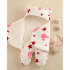 GENERICO - Saco de Dormir Mantita envolvente para Bebé con Capucha de Felpa Ultra Suave 01