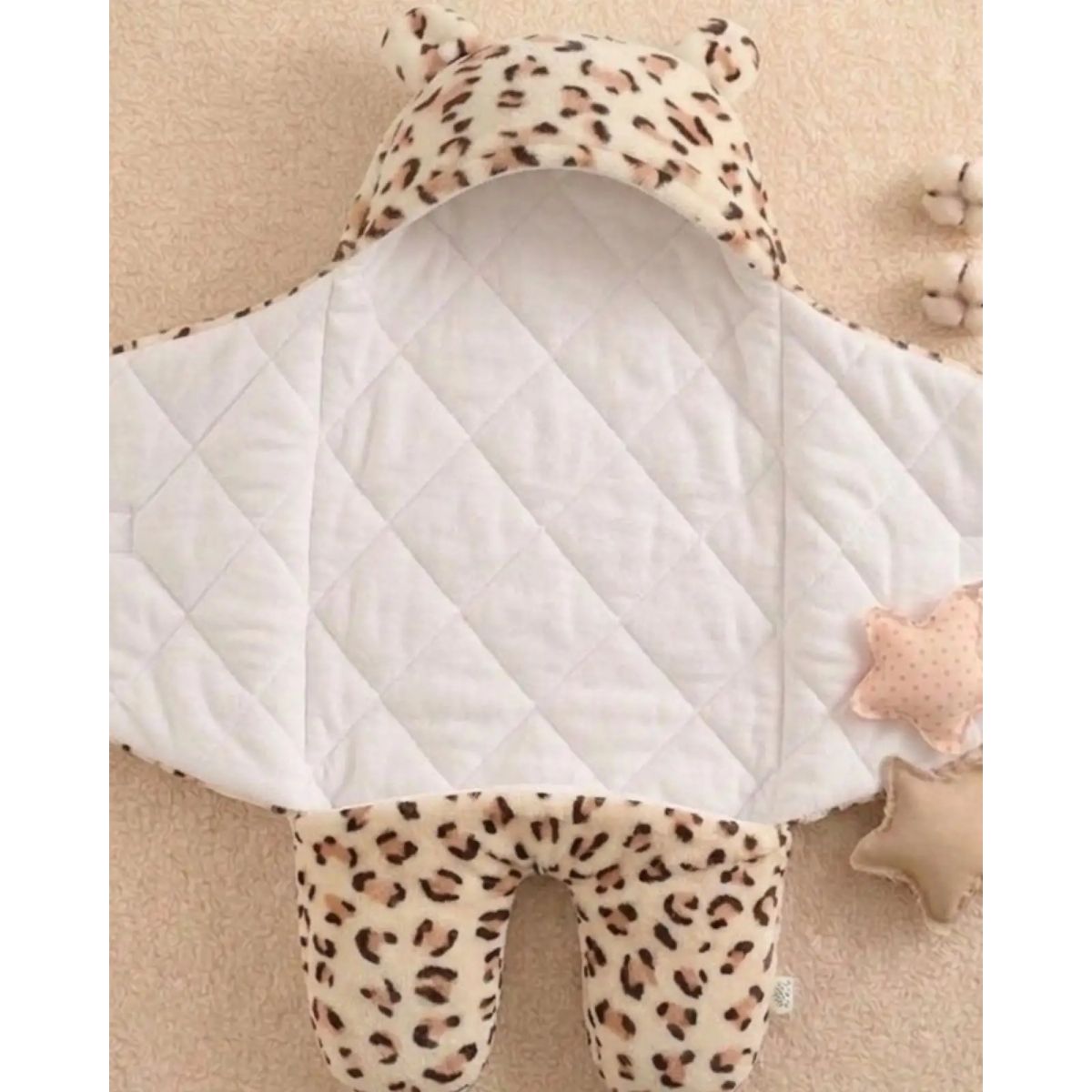 GENERICO - Saco de Dormir Mantita envolvente para Bebé con Capucha de Felpa Ultra Suave 03
