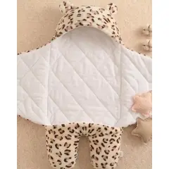 GENERICO - Saco de Dormir Mantita envolvente para Bebé con Capucha de Felpa Ultra Suave 03